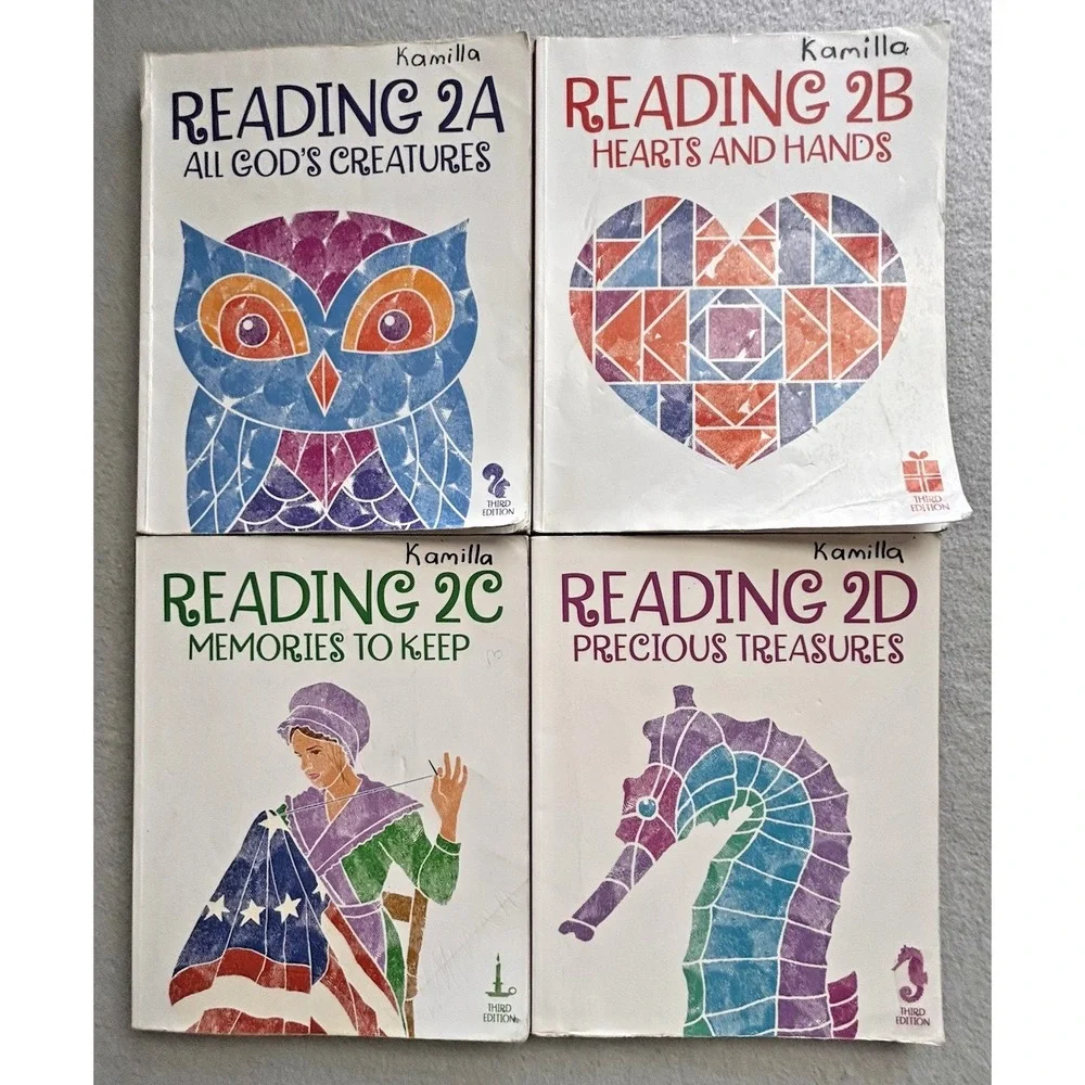 Reading 2A, 2B, 2C, 2D Third Edition Student Texts BJU Press Homeschool